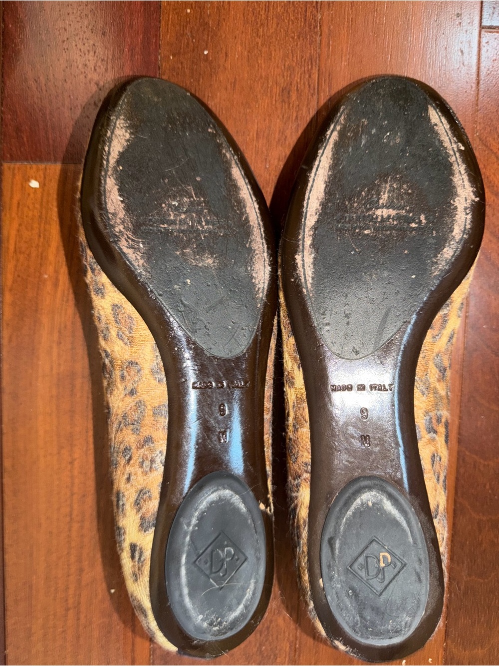 Donald J. Pliner Leopard-Print Mary Jane Flats in Tan and Brown 9 - Picture 3 of 3